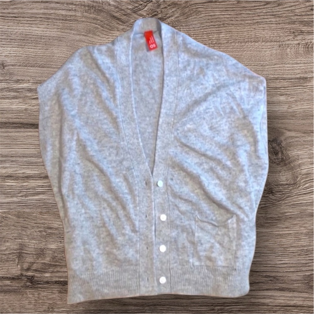 Gray Cardigan Sweater